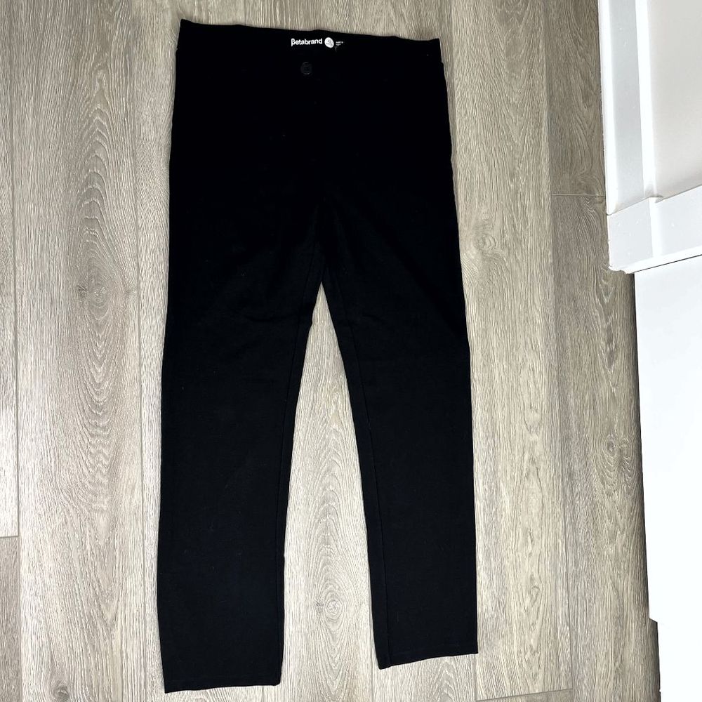 Betabrand Petite Dress Boot Cut Classic‎ Yoga Black Trouser Pants Petite X-Large